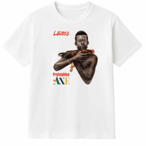 Orixá Exu com arte de oferenda, camiseta infantil branca Protegidos pelo Axé, orixá, entidade, umbanda, candomblé, terreiro
