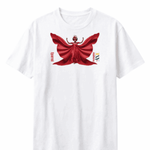 Orixá Iansã borboleta camiseta pluz size branca - 100% algodão Protegidos pelo Axé, entidade, umbanda, candomblé, terreiro