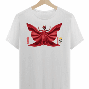 Orixá Iansã borboleta camiseta unissex branca - 100% algodão Protegidos pelo Axé, entidade, umbanda, candomblé, terreiro